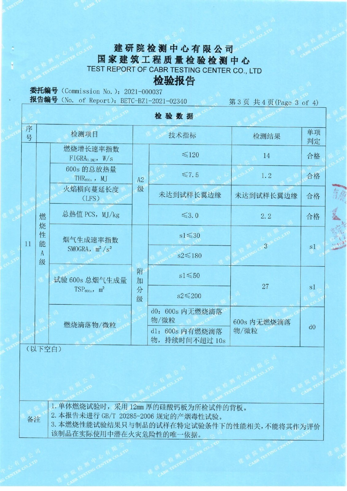 A级板型式检验